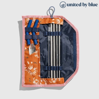 United by Blue 防潑水餐具收納包組 Utensil Kit 814-038｜印花雛菊橙