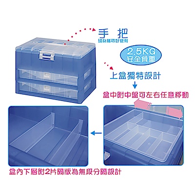 【DOLEDO】手提分類收納整理盒