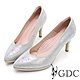 GDC-奢華流金水鑽尖頭高跟新娘宴會婚鞋-銀色 product thumbnail 1