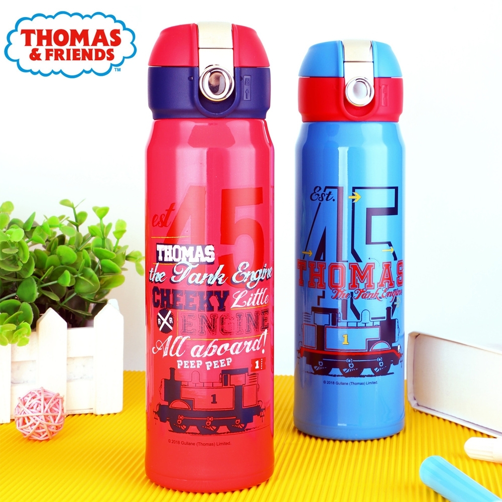 【優貝選】湯瑪士 THOMAS 直飲式 兩用 保冷/保溫 兒童水壺(450ML)