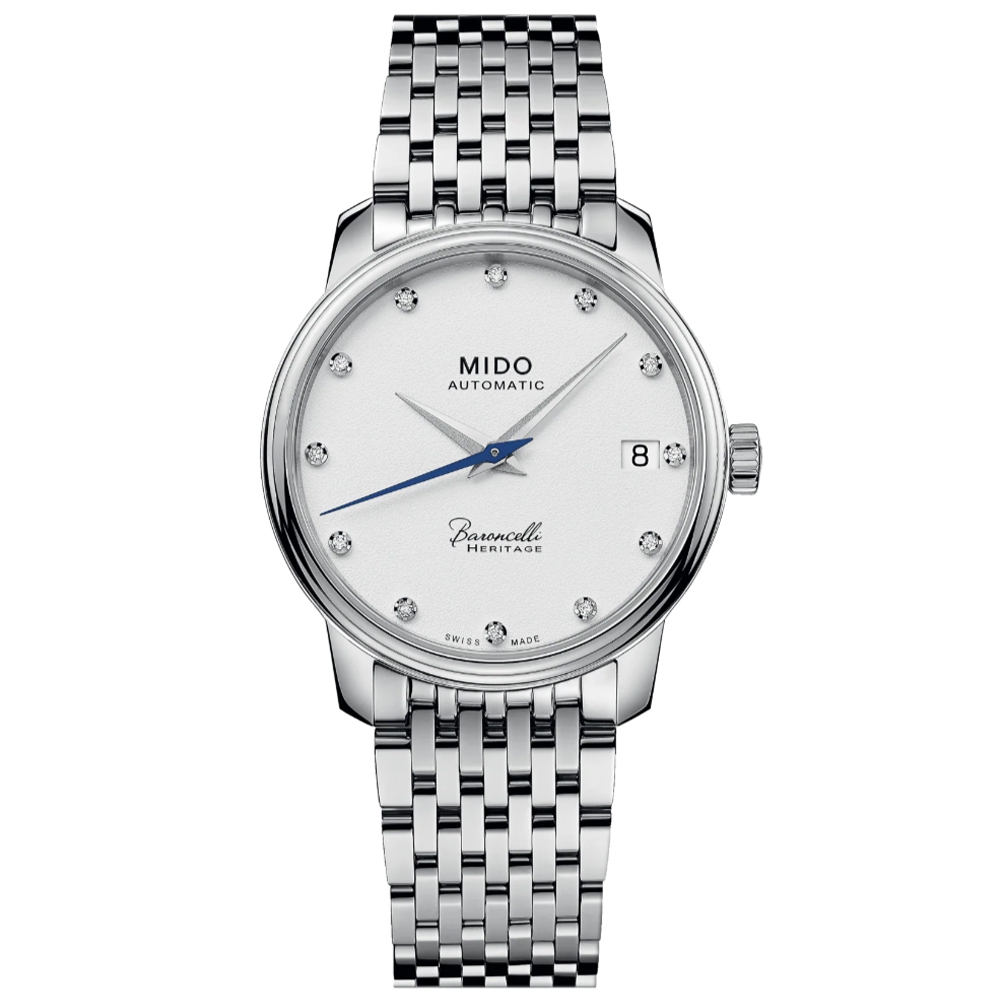 MIDO美度 官方授權 BARONCELLI永恆系列 真鑽機械腕錶 母親節 禮物 33mm/ M0272071101600