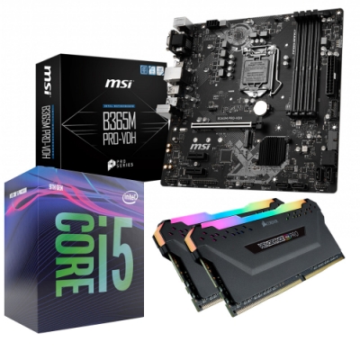 (C+M+M) MSI B365M+Intel i5-9400+海盜船16G記憶體 組合