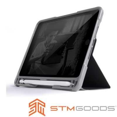 澳洲 STM Dux Plus Duo iPad Mini 5 專用內建筆槽軍規防摔殼-黑