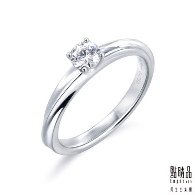 點睛品 Promessa 20分 牽手 18K金鑽石流線婚戒求婚戒指