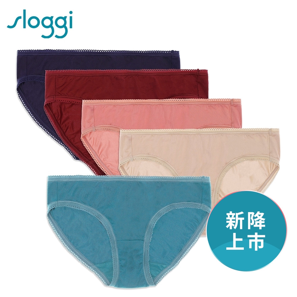 sloggi Shine?閃亮系列低腰平口褲5件包?秋冬經典色 C76-924 I2