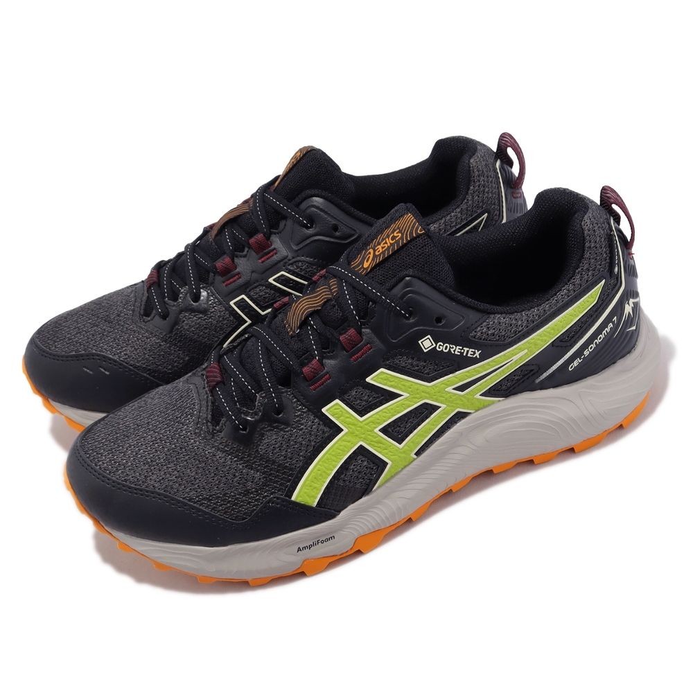 Asics 越野跑鞋 GEL-Sonoma 7 GTX 男鞋 灰 綠 防水 戶外 亞瑟膠 運動鞋 亞瑟士 1011B593020