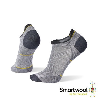 官方直營 Smartwool 機能跑步超輕減震踝襪 淺灰 美麗諾羊毛襪 跑襪 保暖襪 除臭襪