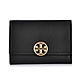 TORY BURCH MILLER 鏤空LOGO荔枝紋牛皮翻蓋三折中夾-黑 product thumbnail 1