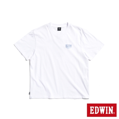 EDWIN 寬版 變色機器人短袖T恤-男-白色