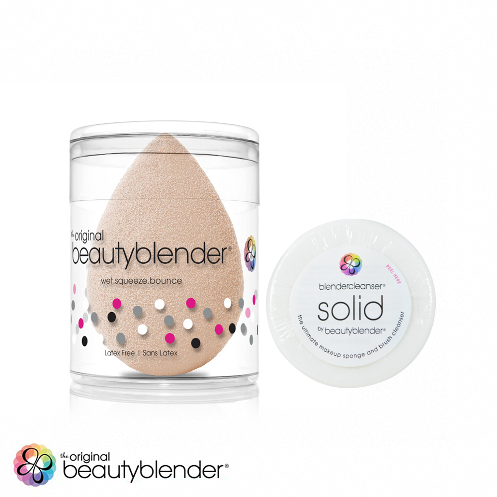 beautyblender 原創美妝蛋-美膚裸限量超值組(蛋+清潔皂-白色0.5oz)