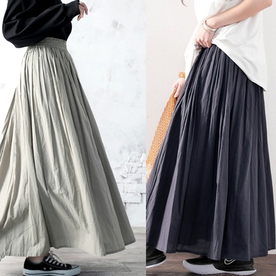 【KISSDIAMOND】日系顯瘦大擺長裙(KDS-8440)