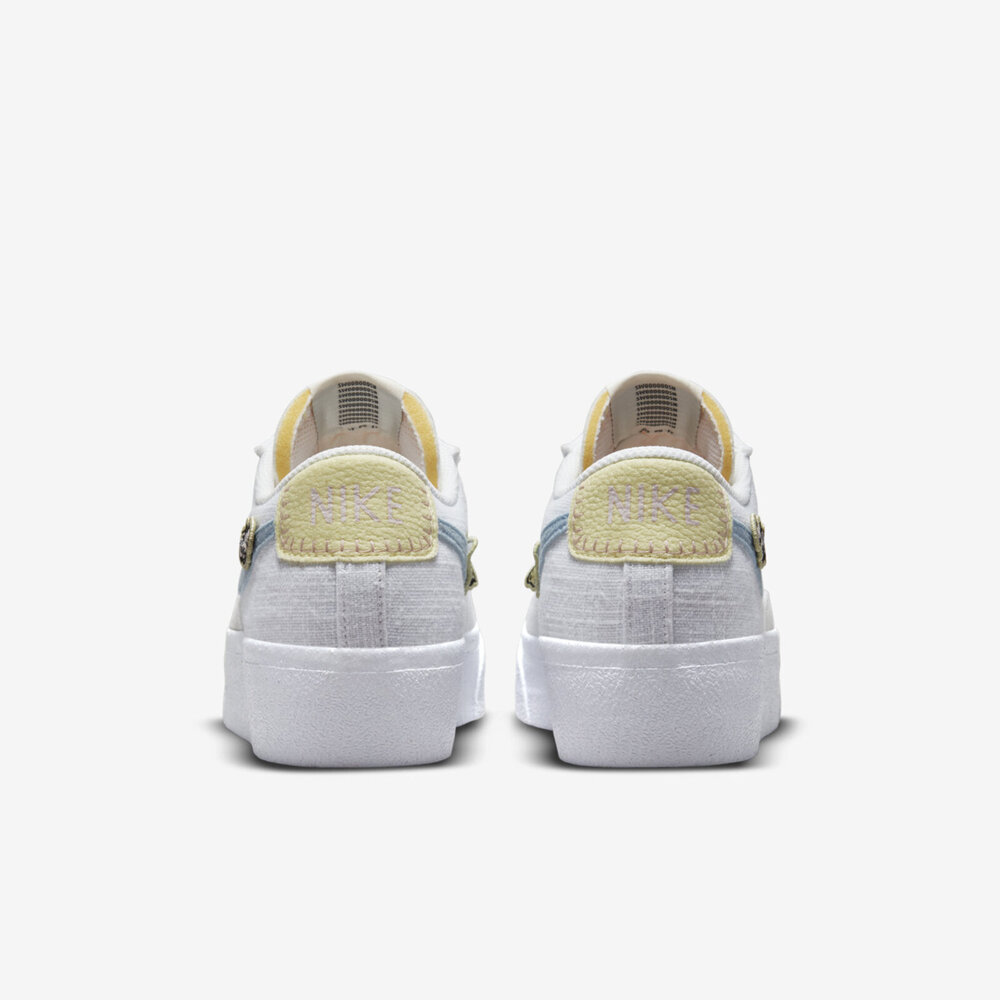 Nike W Blazer Low Platform SE NN [DJ6376-100] 女休閒鞋厚底昆蟲白藍