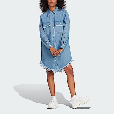 Adidas Denim SHRT DRES II5712 女 牛仔連身洋裝 亞洲版 經典 休閒 寬鬆 聯名 藍