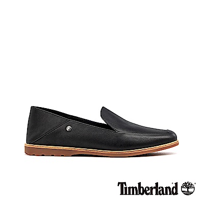 Timberland 女款黑色全粒面革樂福休閒鞋|A1VU7