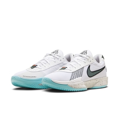 NIKE 籃球鞋 男鞋 運動鞋 包覆 緩震 AIR ZOOM G.T. CUT ACADEMY EP 白 HF5705-130