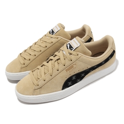 Puma 休閒鞋 Suede T7 男鞋 黑 卡其 奶茶色 麂皮 經典 印花 復古 38871701