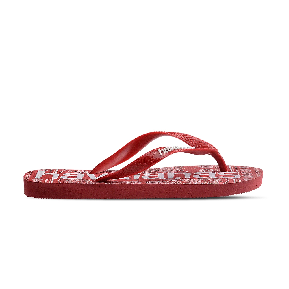 Havaianas Top Logomania Fashion 男鞋 女鞋 紅色 哈瓦仕 夾腳拖 圖騰 潮流 拖鞋 4148449-1440U