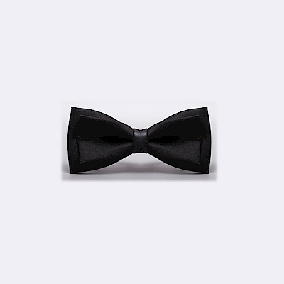 拉福  獨家設計大小折質感領結新郎結婚領結糾糾 (黑色)
