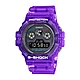 CASIO卡西歐 G-SHOCK 懷舊復古 電玩風格 半透明 光透紫 DW-5900JT-6_46.8mm product thumbnail 1