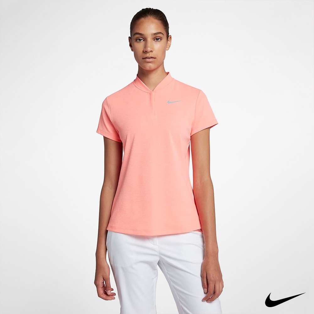 NIKE 女 運動休閒短袖POLO衫 粉 884831-693