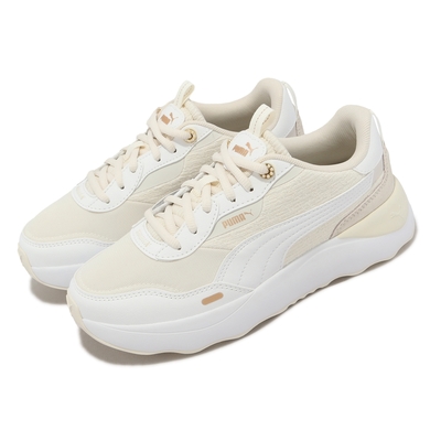 Puma 休閒鞋 Runtamed Platform Romance 女鞋 米白 拼接 麂皮 復古 運動鞋 39336501