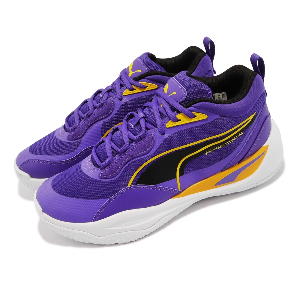 Puma 籃球鞋 Playmaker Pro 男鞋 紫 黃 輕量 透氣 回彈 Lakers 湖人配色 37757208