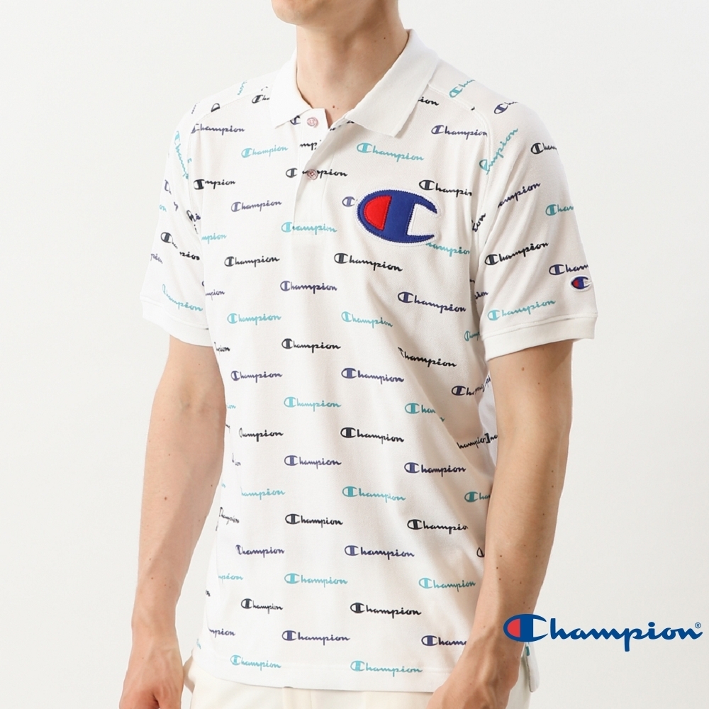 Champion Golf滿版LOGO Polo衫白色