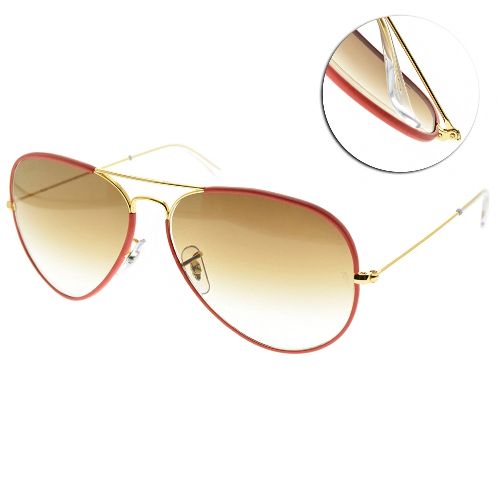 RayBan雷朋 太陽眼鏡 AVIATOR FULL COLOR LEGEND 飛行框 /紅-金 #RB3025JM 919651-62mm