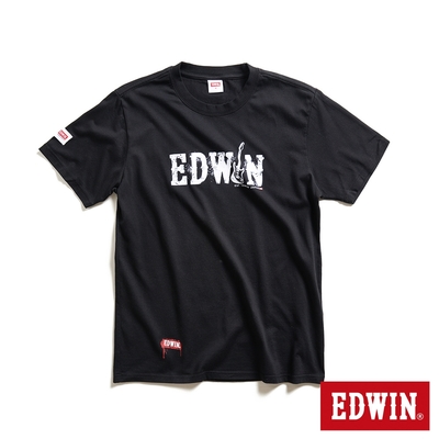 EDWIN EDGE 搖滾LOGO短袖T恤-男-黑色