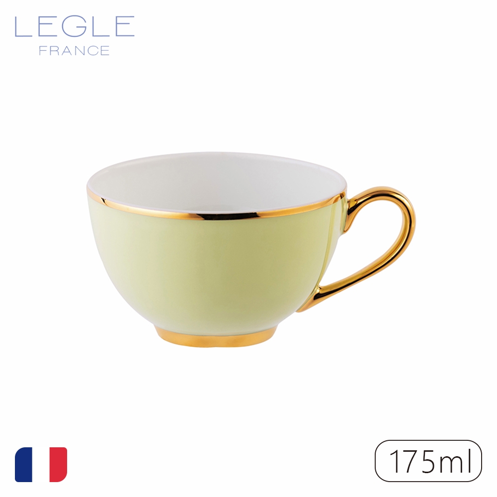 【LEGLE】如意茶杯175ml-蘋果綠-金把