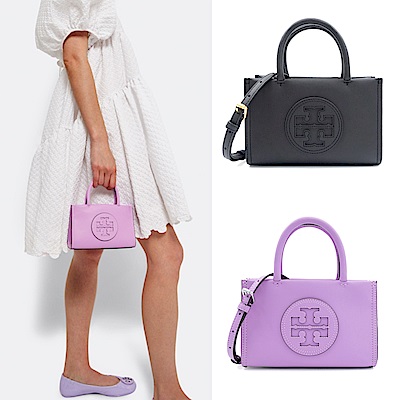 【TORY BURCH】Ella Bio 背帶皮革迷你托特包 (多色選)