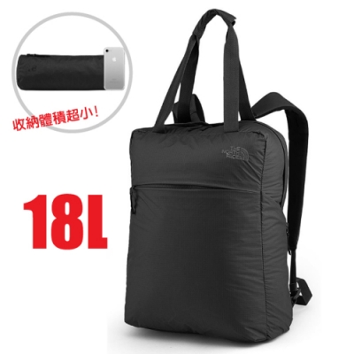 TNF Glam Tote 抗撕裂旅行雙肩背包18L(可雙肩+手提)_黑 N