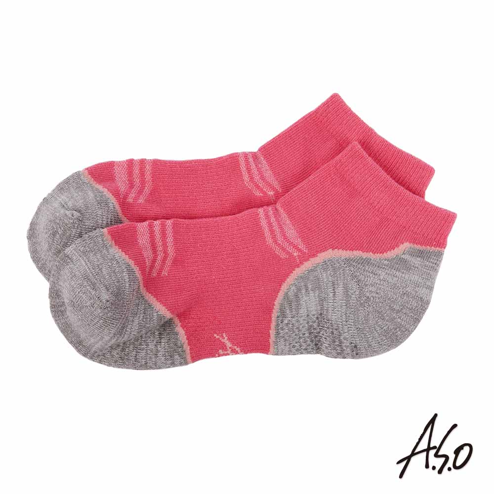 A.S.O 遠紅外線系列 除臭短襪-桃粉紅