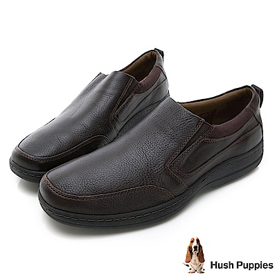 Hush Puppies ELKHOUND 超彈力直套式休閒鞋-棕