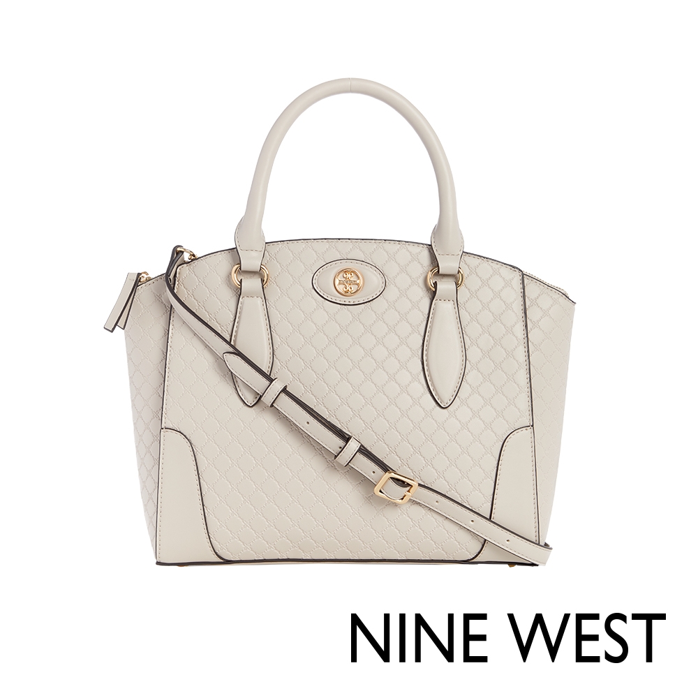 NINE WEST INNES 壓紋扇形托特包-奶霜白(139306)