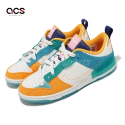 Nike 休閒鞋 SWDC Wmns Dunk Low Disrupt 2 女鞋 白 綠 橘 拼接 DX4220-100