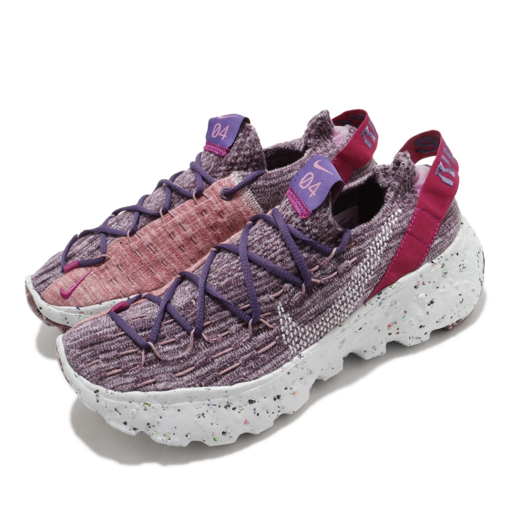 Nike 休閒鞋Space Hippie 04 運動女鞋再生材質環保理念球鞋穿搭襪套紫
