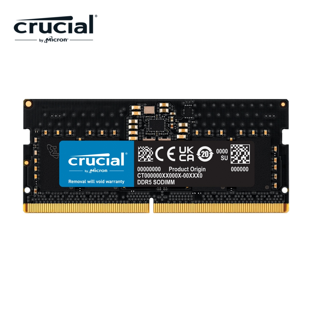 Micron Crucial NB-DDR5 4800/ 8G 筆記型RAM 內建PMIC電源管理晶片