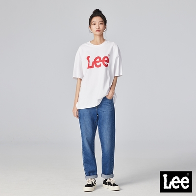 lee 女款 413 高腰標準小直筒牛仔褲 中淺藍洗水