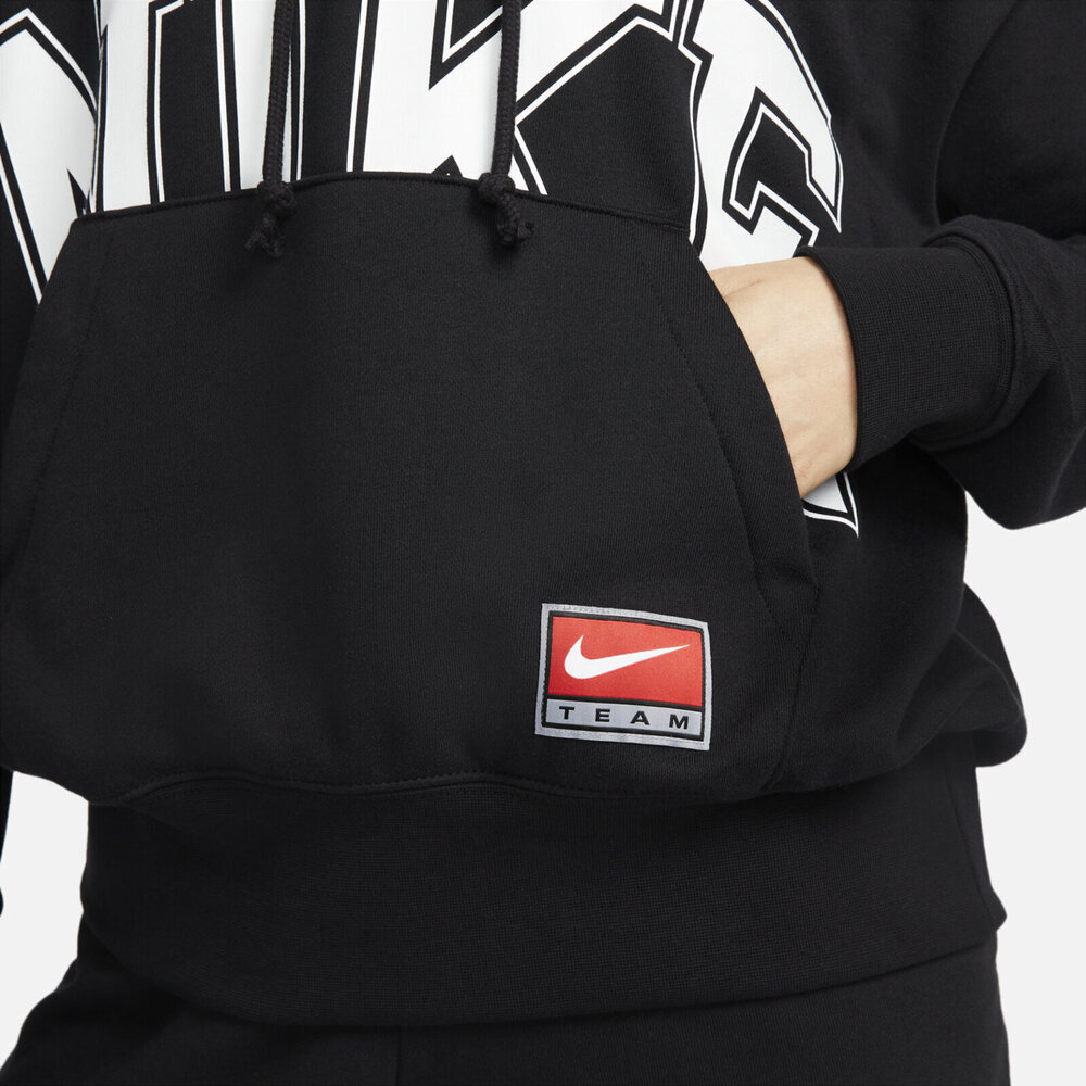 Nike As W Nsw Team Nk Flc Hoodie [DQ6586-010] 女連帽上衣帽T 休閒黑