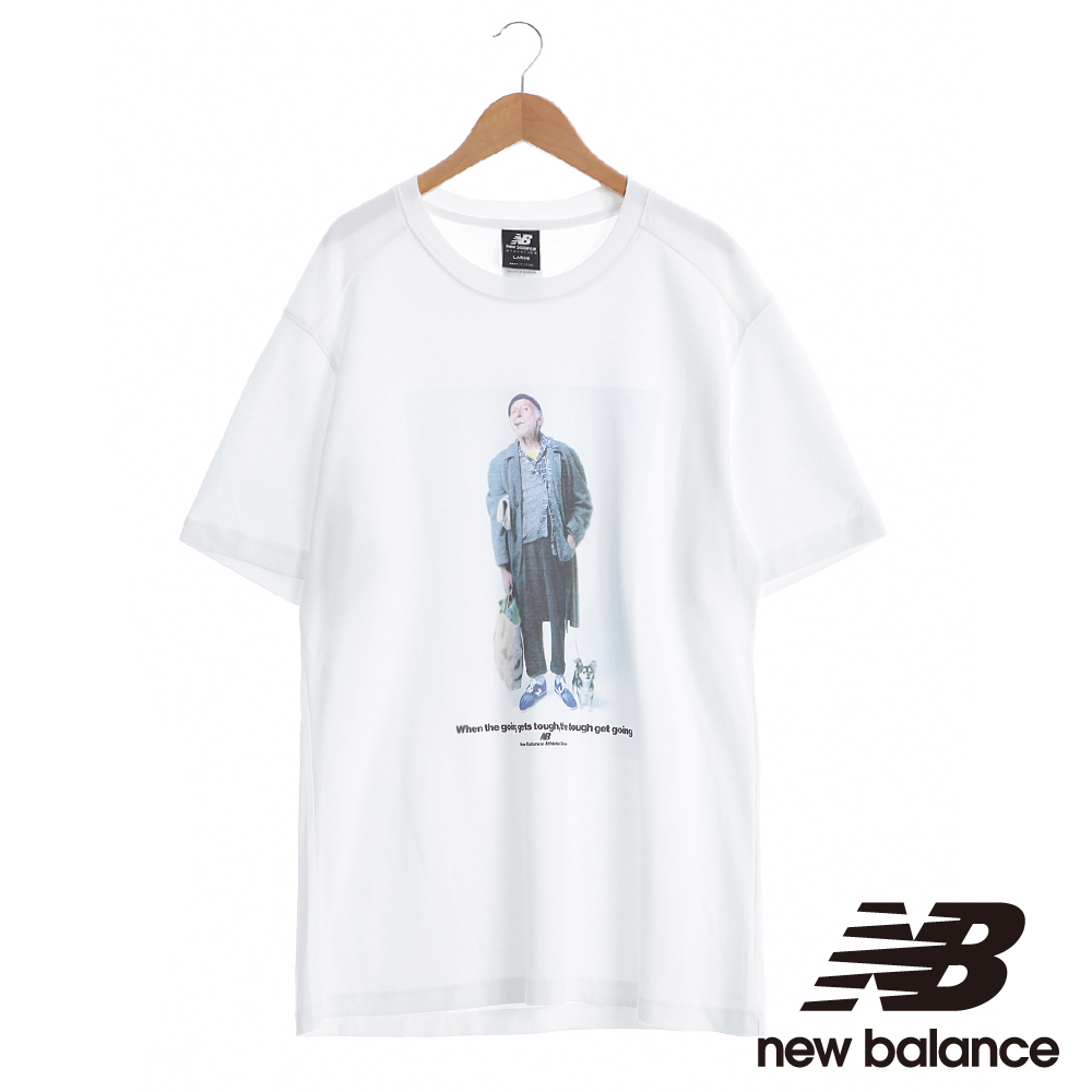 New Balance 老公公經典海報短袖T恤 AMT73593WT 中性 白