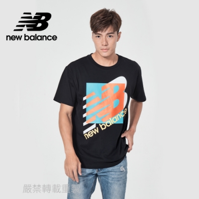 【New Balance】變色NB短袖T_男性_黑色_AMT11552BK