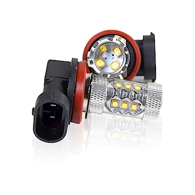 【車的LED】9006 魚眼 16LED 白光 80W(雙入組)