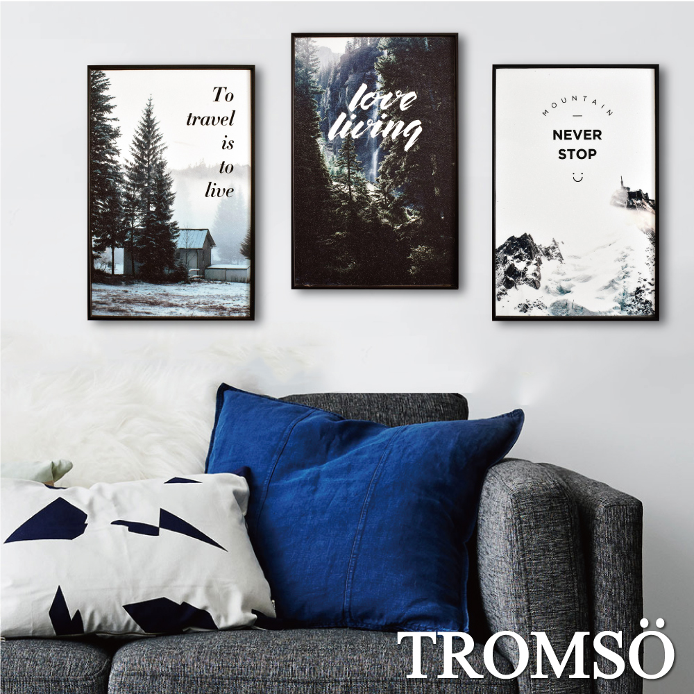 TROMSO 北歐生活版畫有框畫-森林樂活WA62(三幅一組)