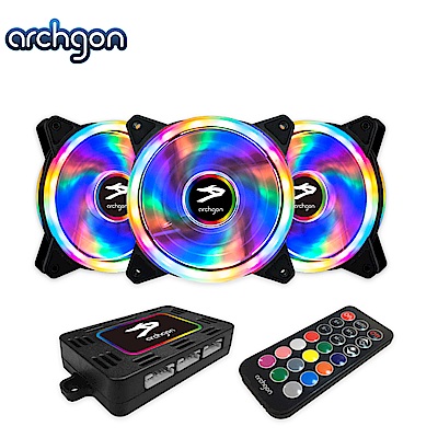 archgon亞齊慷 RGBCF13 Hanabi 30 RGB 電競風扇組(3入)