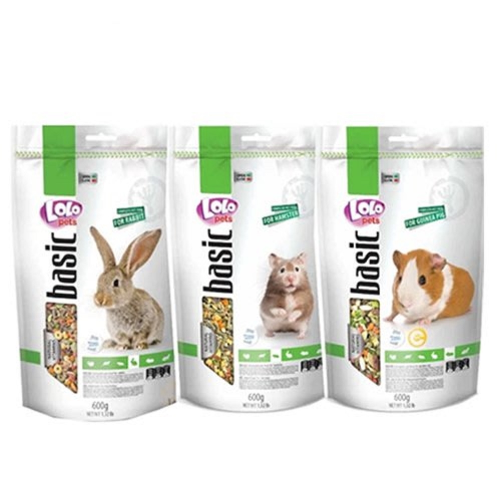 【3入組】歐洲LOLO-營養滿分寵物主食 鼠/兔/天竺鼠 小動物飼料 600g