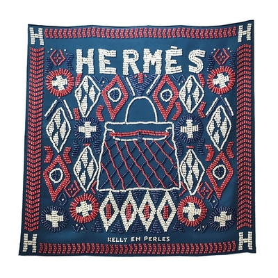 【Hermes 愛馬仕 】70cm BALLA VITA開幕 台灣獨賣 大方巾/絲巾 (籃底)