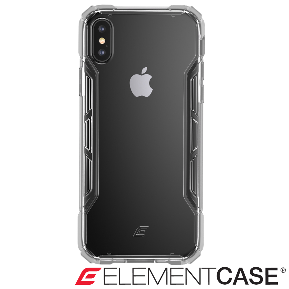 美國 ELEMENT CASE iPhone XS Max 專用拉力競賽防摔殼- 透明