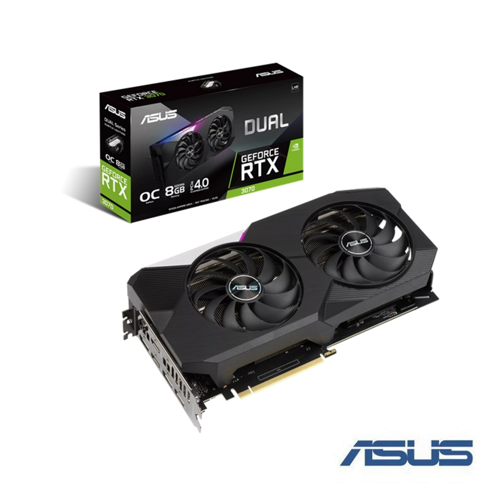 ASUS 華碩Dual GeForce RTX 3070 V2 OC 超頻版8GB GDDR6 顯示卡| RTX