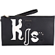 FURLA Eden XL KISS 皮革補丁貼牛皮手拿包(黑色) product thumbnail 1